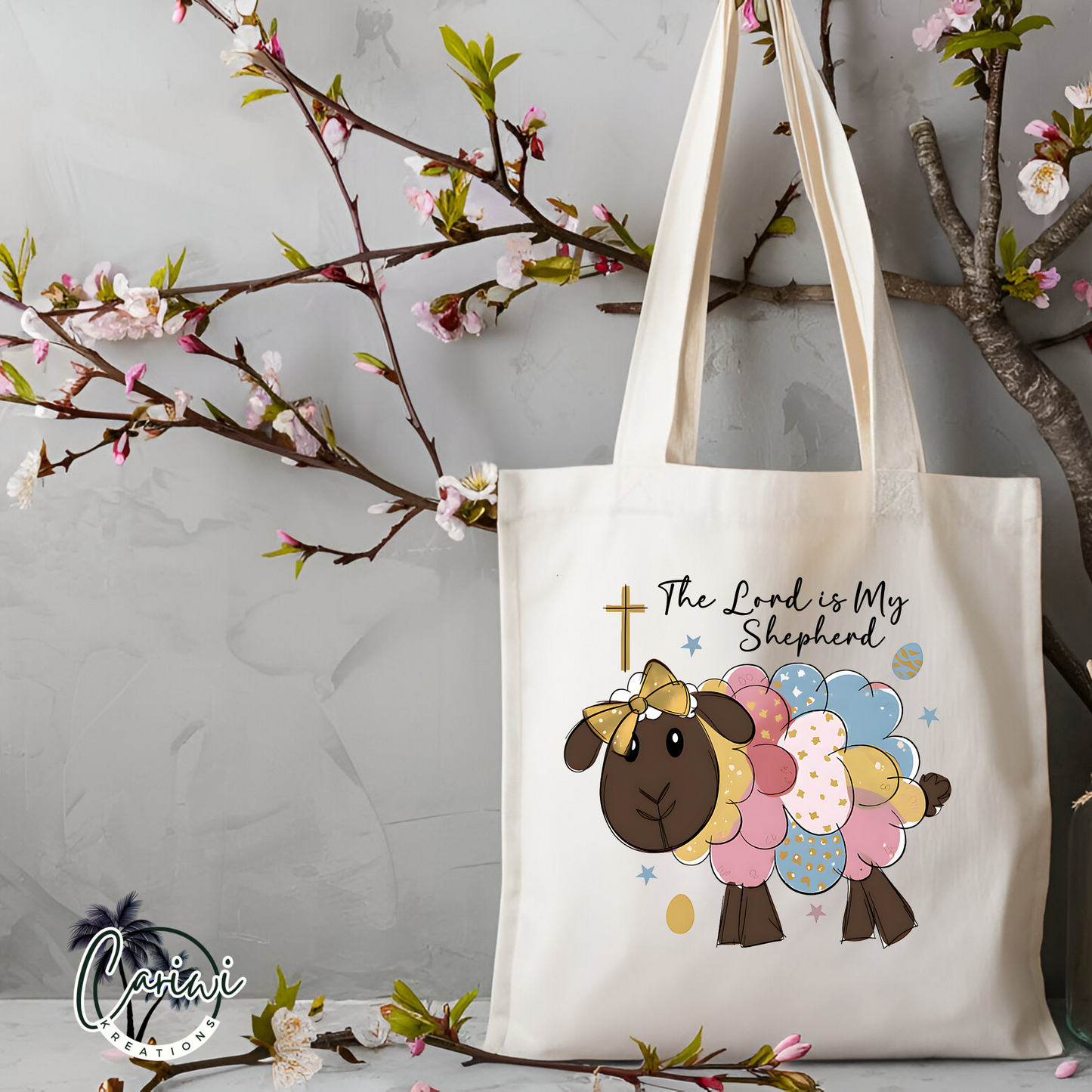 Tote - The Lord is my Shepherd - Multi Color Sheep