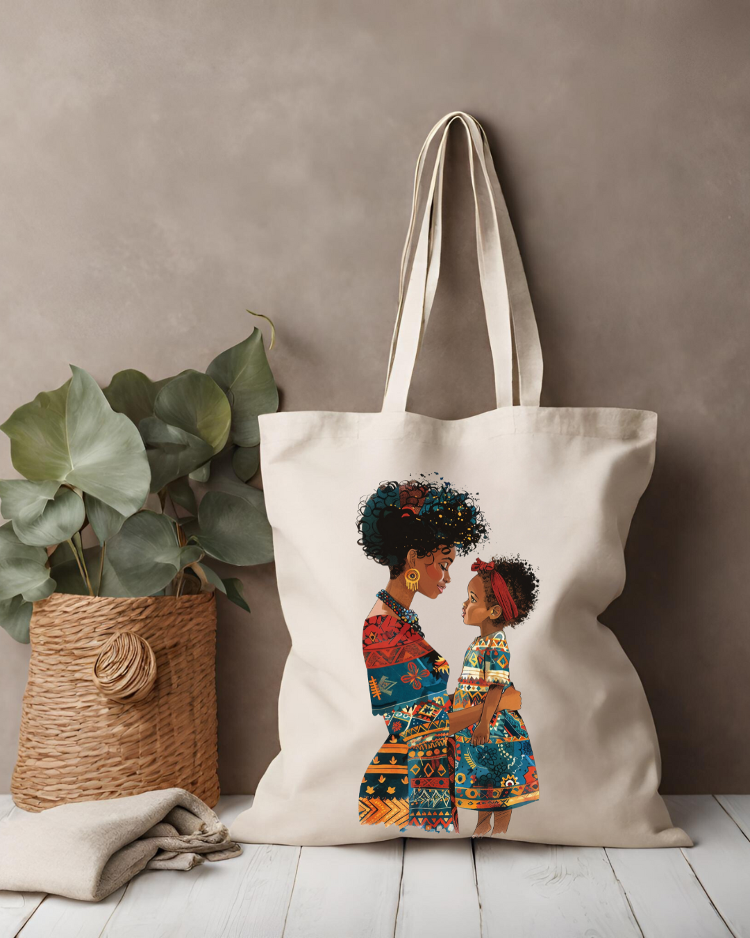 Mother and Daughter Tote Bag