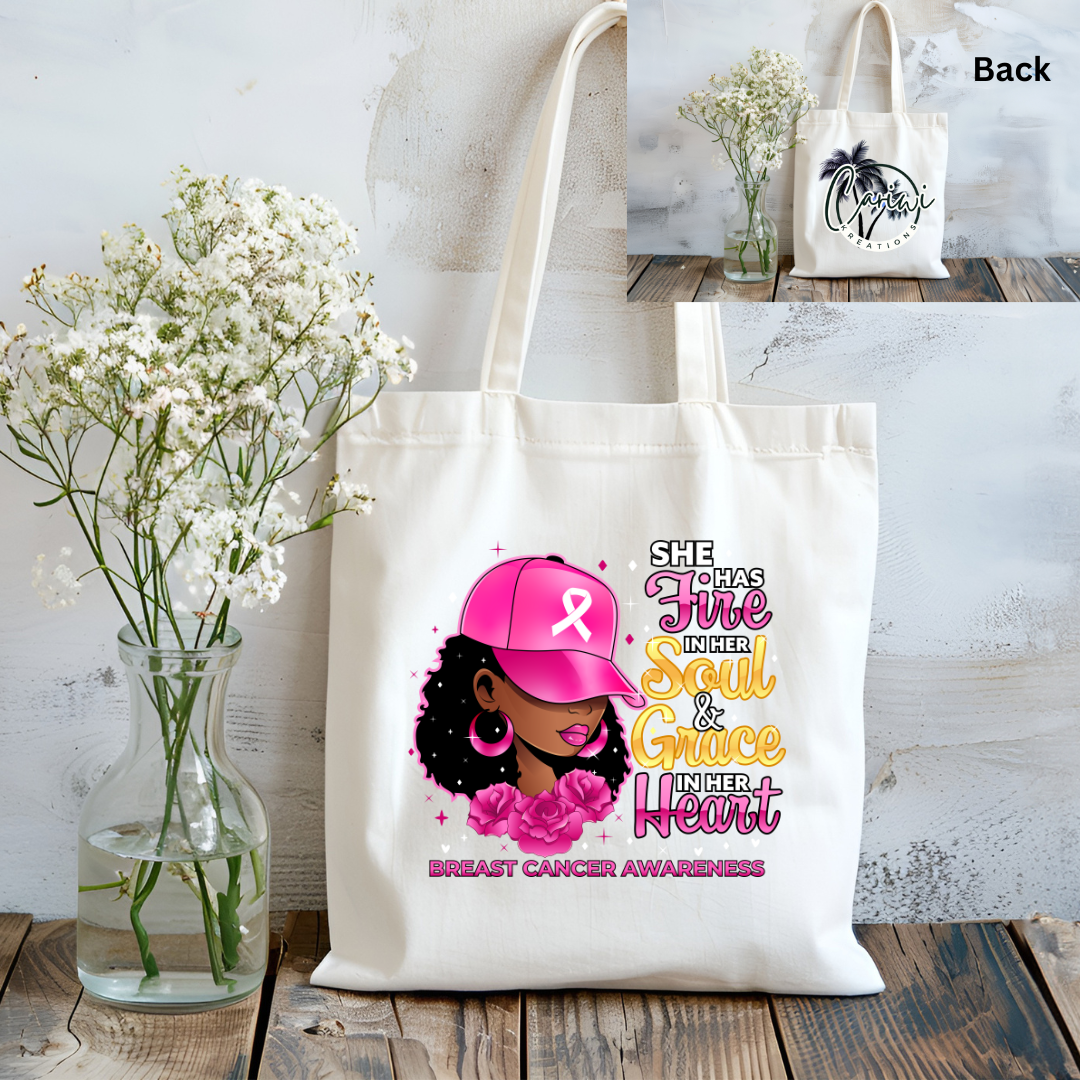 Breast cancer fashion tote