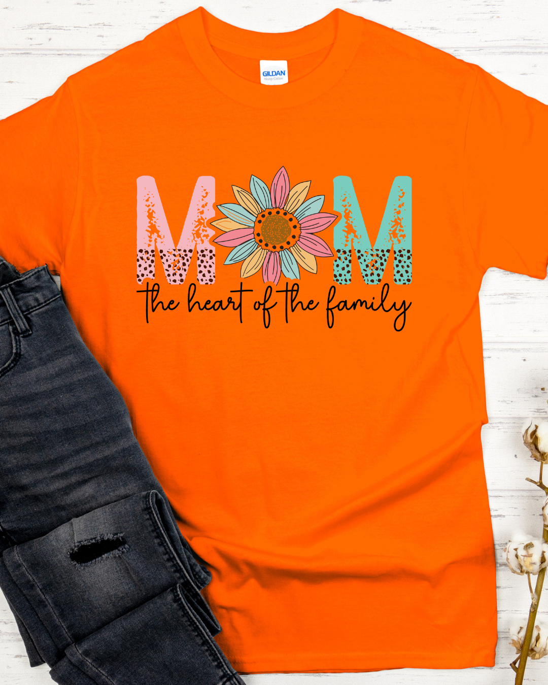 Mom the Heart of the Family - T-Shirt