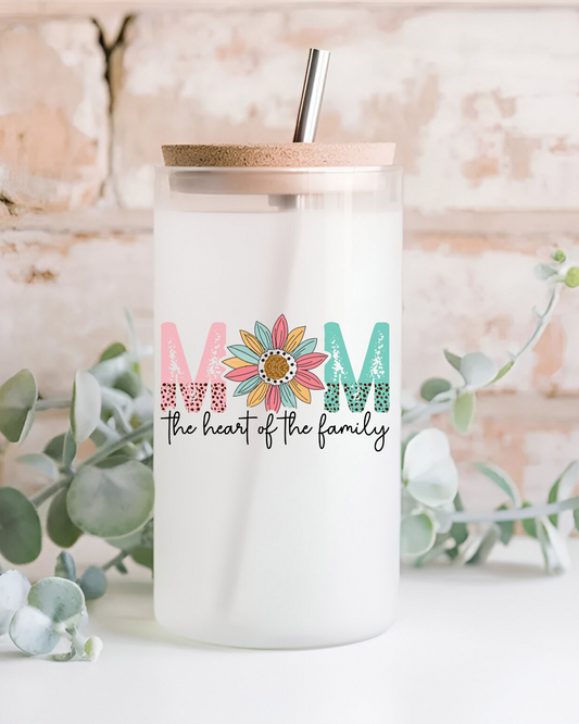 Mom - The Heart of the Family Libbey Glass Can