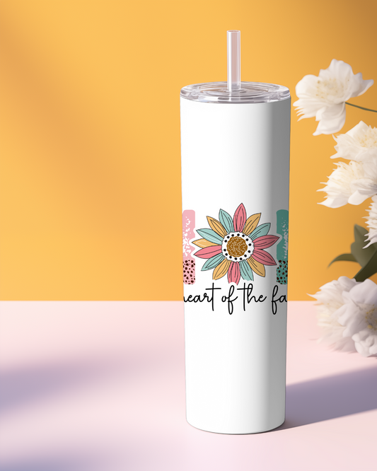 Tumbler 20oz - Mom the heart of the Family