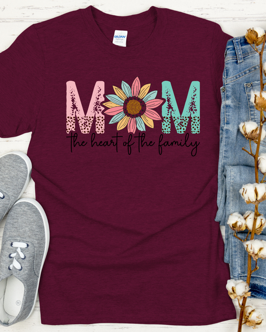 Mom the Heart of the Family - T-Shirt