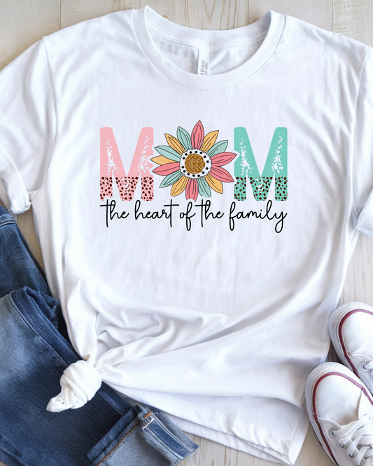 Mom the Heart of the Family - T-Shirt